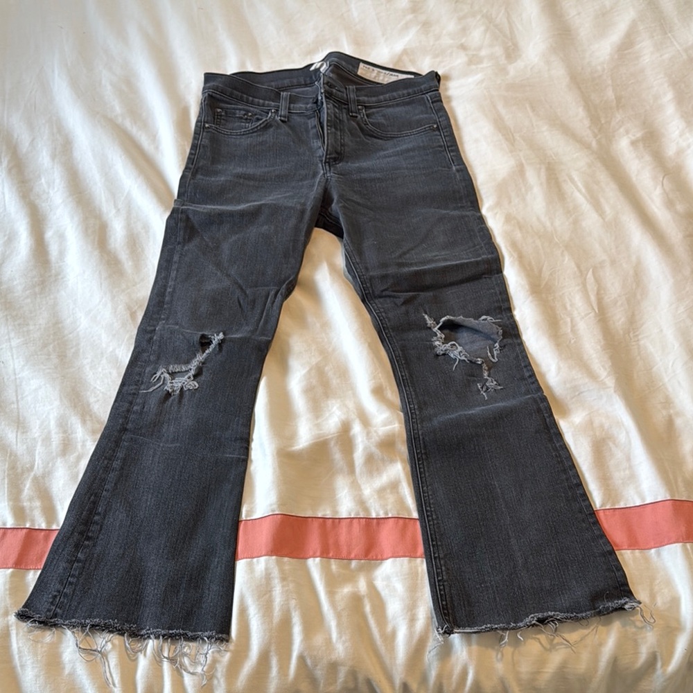 Distressed Black Denim Jeans - Rag & Bone